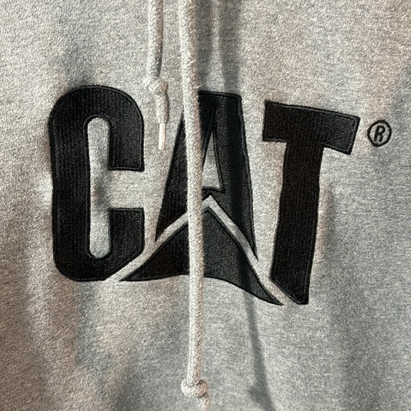 CAT Caterpillar Heavy Machinery Equipment Logo Hoodie Sweatshirt Pullover XXL - Picture 3 of 7